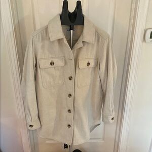 Old Navy Cream Utility Jacket with Button-Up Style